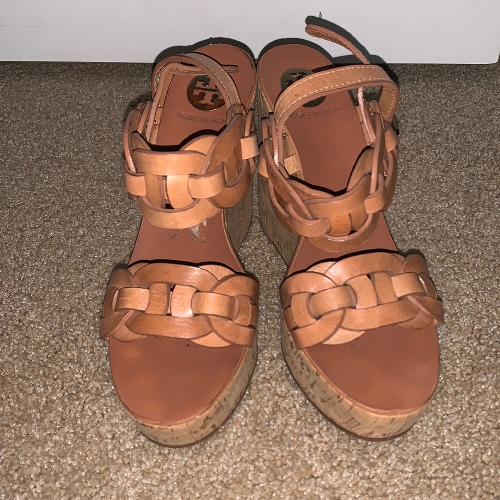 Tory Burch cork wedges